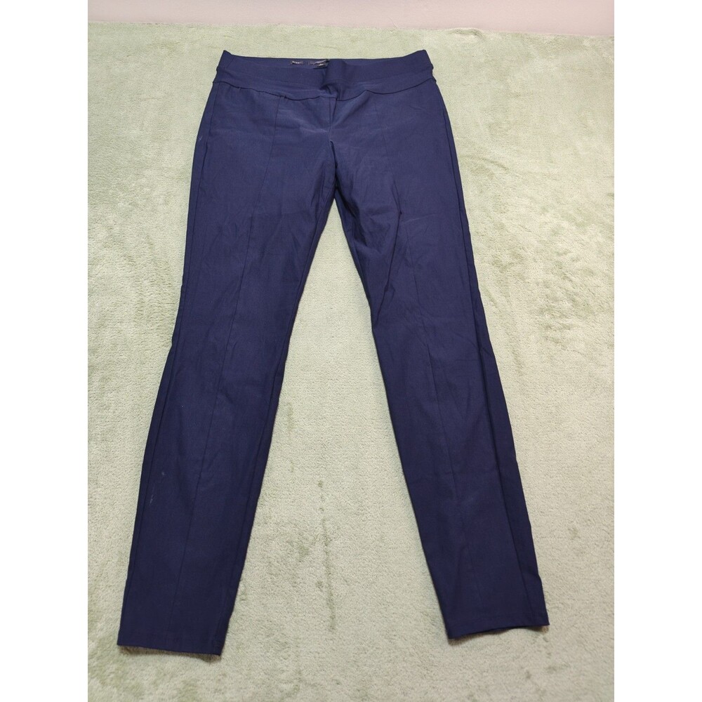 Simply Vera Vera Wang Womens Sz L Dark Navy Blue Elastic Waist Skinny Leg Pants